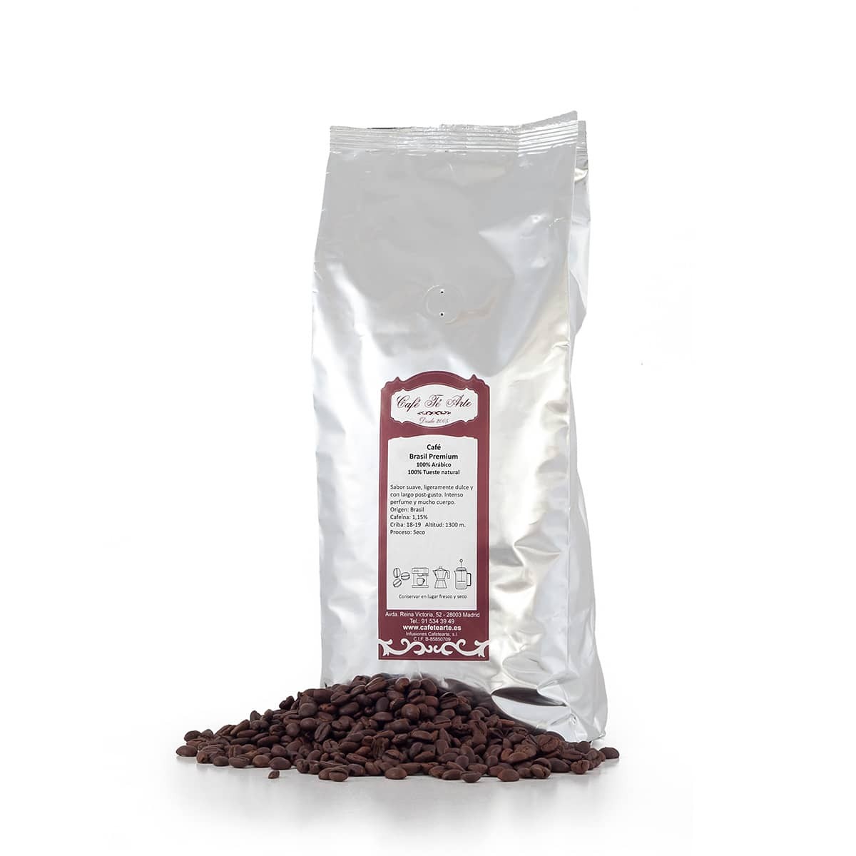 Brasil Premium 6 35 Tipo de molido Grano Cantidad 250 gr CaféTéArte